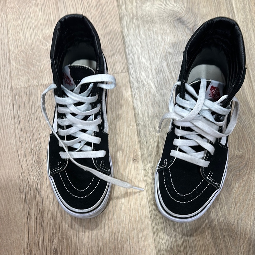 Vans Black and White High-Top Sneakers